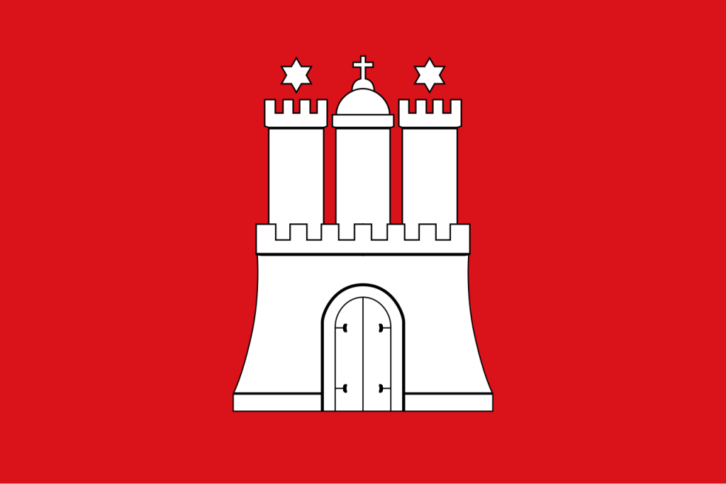 VONFAHNE Hamburg mit Wappen