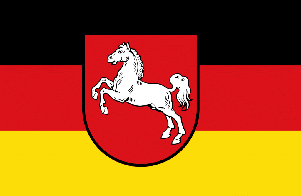 VONFAHNE Niedersachsen mit Wappen