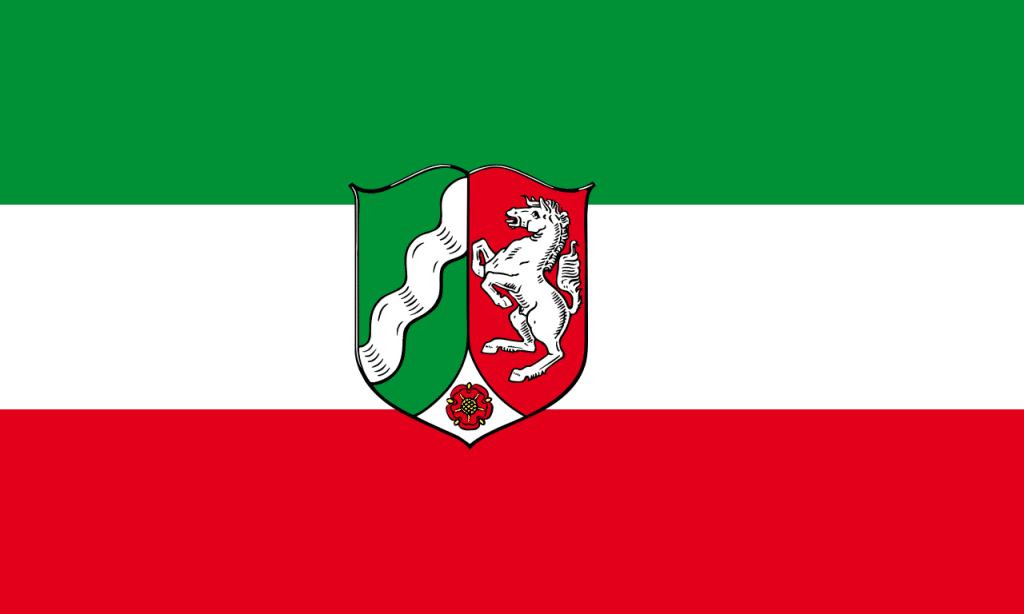VONFAHNE Nordrhein-Westfalen mit Wappen