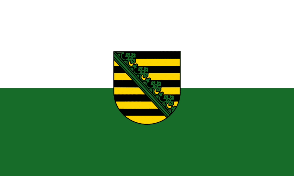 VONFAHNE Sachsen mit Wappen