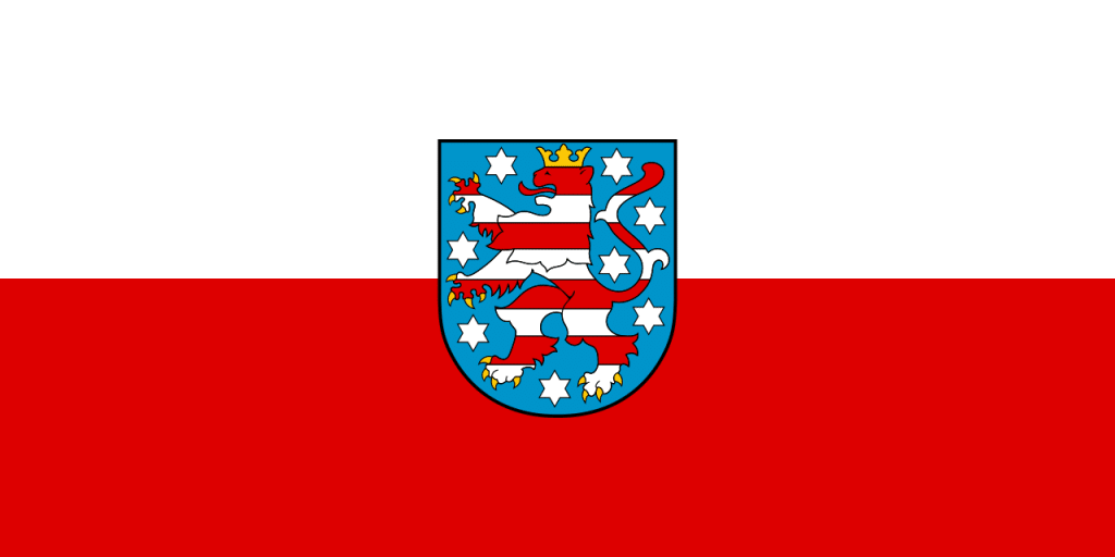 VONFAHNE Thüringen mit Wappen